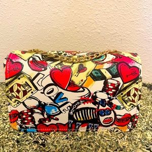 I come from NY Graffiti Clutch Purse